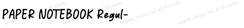 PAPER NOTEBOOK Regul字体转换